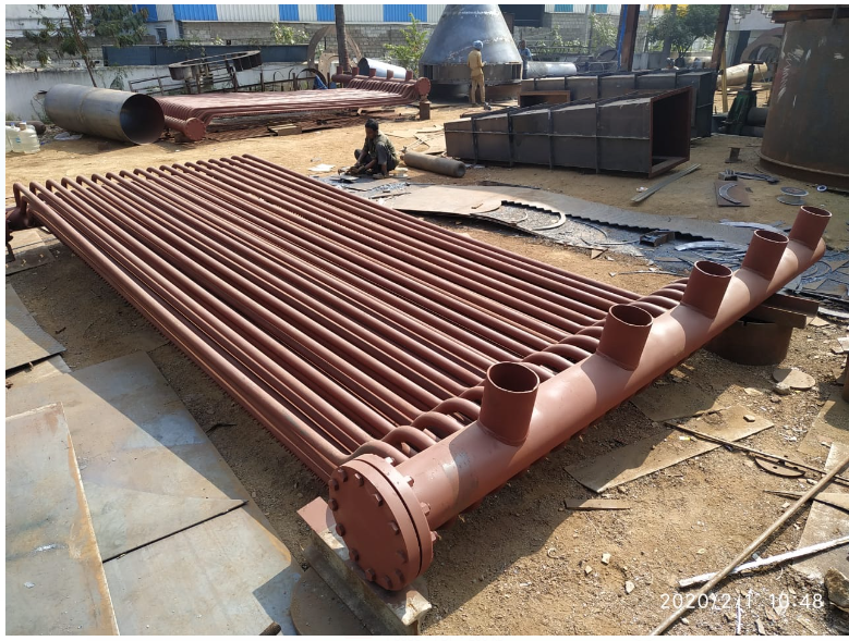 Expertly crafted bed coils for industrial boilers, ensuring optimal heat distribution.