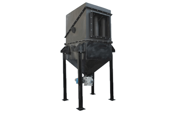 Industrial multi-cone dust separator for particle control.